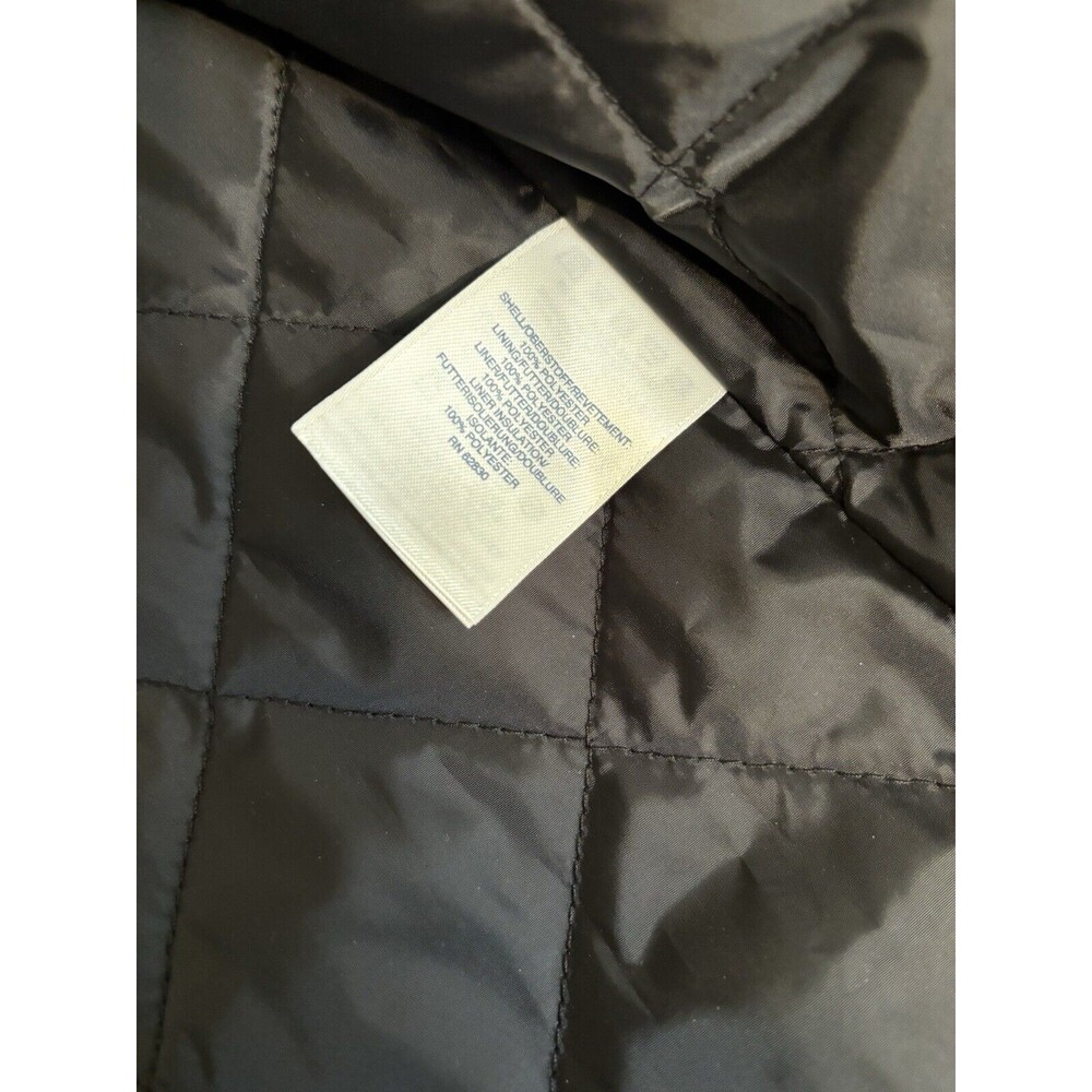 Lands' End Black Trench Coat medium petite, no belt - Picture 11 of 12